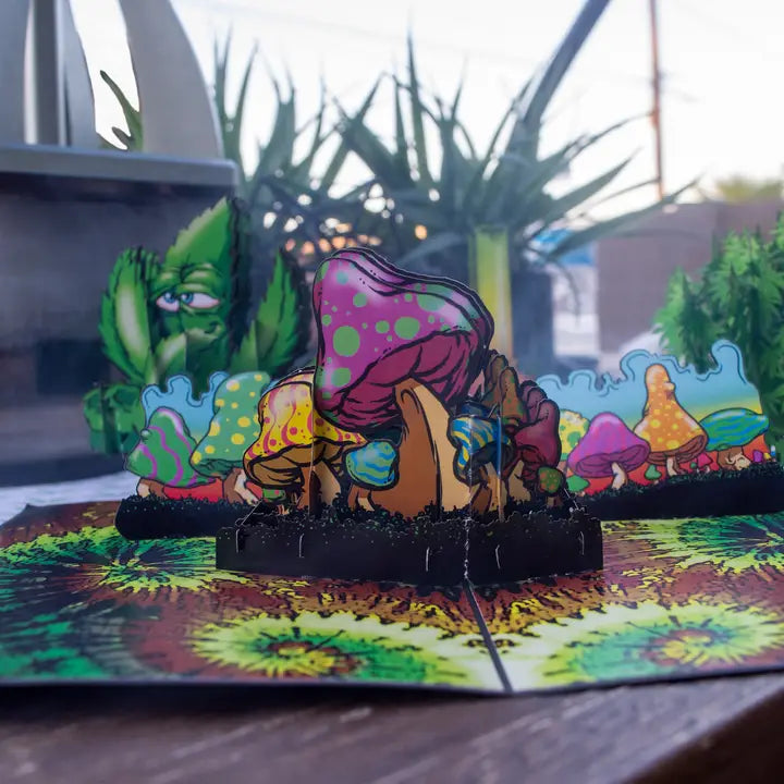 Trippin’ Funny 3D Pop-Up Psychedelic Trip Greeting Card