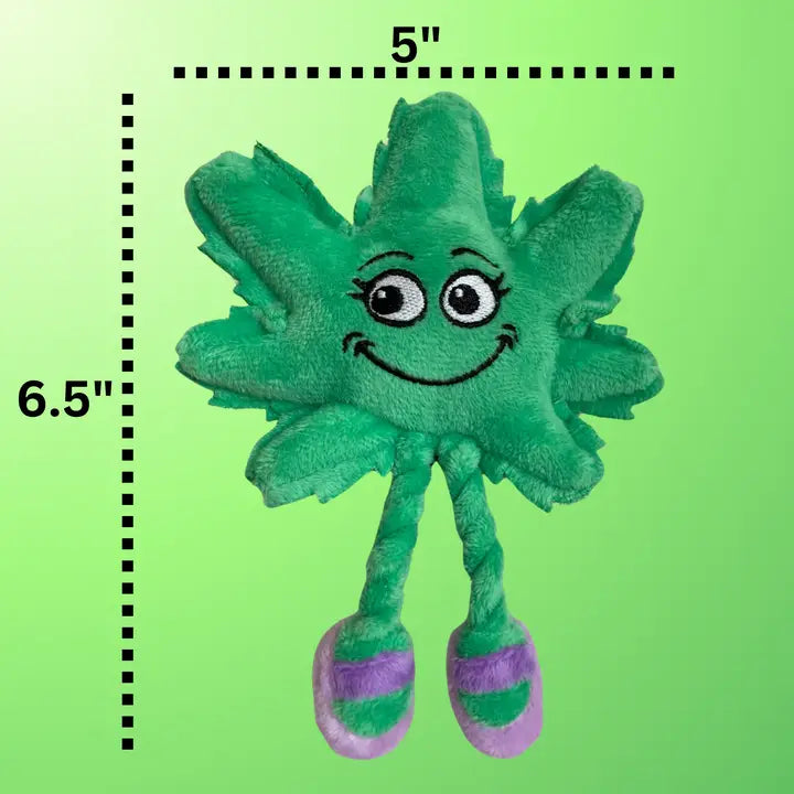 Lil' Mary Jane the Weed Leaf, Stuffed Cat Toy