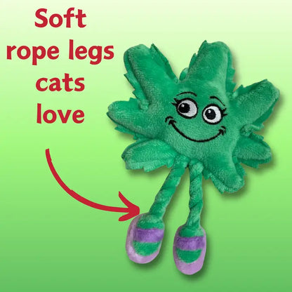 Lil' Mary Jane the Weed Leaf, Stuffed Cat Toy